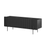 Szafka RTV Malmi 150 cm - czarny mat / czarne nóżki